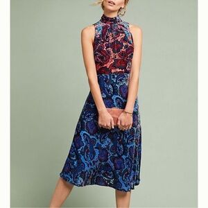 Moulinette Soeurs Anthropologie Rumie Velvet Dress women’s size 2